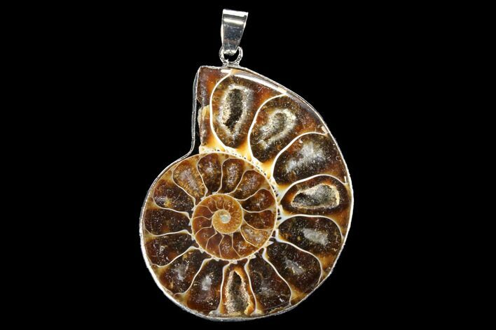 Fossil Ammonite Pendant - Million Years Old #112474